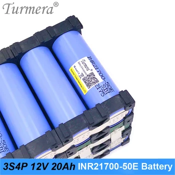Turmera 12V 20Ah Baterie cu Litiu 3S4P Utilizarea INR21700-50E 5000mAh 3.6 V cu 3S 40A Balance Board pentru Neîntrerupt Alimentare 12V