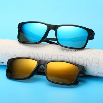 Piața Polarizat ochelari de Soare pentru Bărbați Și Femei TR90 Clip Magnetic Optice Ochelari baza de Prescriptie medicala Ochelari Cadru UV400