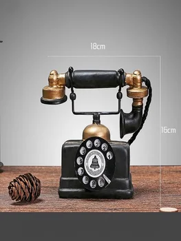 American European De Stil Vechi Clasic De Decorare Captuseala Cameră Granny Chic Telefon Vintage Negru Office Acasă Accesoriu