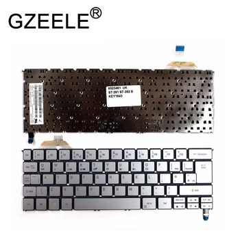 GZEELE Noi BRITANIE argint tastatura iluminata pentru Acer Aspire S7 S7-391 S7-392 S7-392-6832 MP-12C56GBJ442 QWERTY