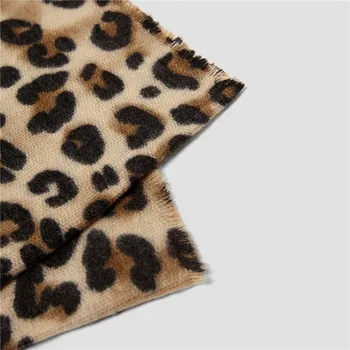 Femei Toamna și iarna Cald eșarfă leopard de imprimare imitație de cașmir caldura îngroșarea Eșarfe șal Moale Înfășurați Gât Lung Eșarfe q5