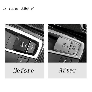 Auto Styling Central frâna de mână Sec Butonul Capacul de metal Autocolant Garnitura Pentru BMW 5/6/7 Series F10 GT F07 X3 f25 X4 f26 X5X6 Accesorii