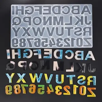 DIY Rășină Mucegai Manual Numărul Scrisoare de Bijuterii de Turnare Matrite de Silicon Cheie Lanț Pandantiv Mucegai pentru a Face Bijuterii Instrumente