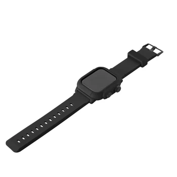 Pentru Apple Watch 44mm 42mm 40mm Banda Curea Silicon IP68 rezistent la apa Caz pentru iWatch Seria 6/SE/5/4/3/2 Centura Sport Bratara Cadru