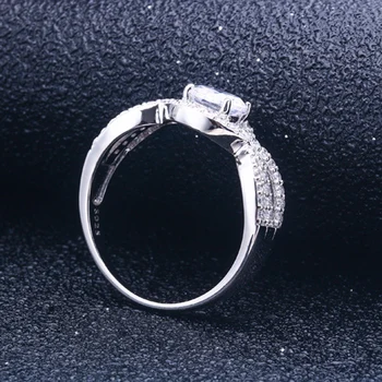 Doamna de moda de brand solid 925 inel Argint Strălucitor AAA CZ Inele de Nunta Brand de Bijuterii pentru Femei dimensiune 5 6 7 8 9 10 bague