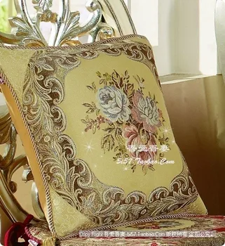 Mătase de aur broderie birou în stil european de pernă față de pernă canapea față de pernă Decorative Acasă Cadou de casă nouă