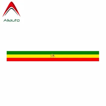 Aliauto Acoperi Zgârieturile Autocolant Auto Etiopia Rasta PVC Personalitate de protecție Solară rezistent la apa Decal Accesorii Decor,17cm*1 cm