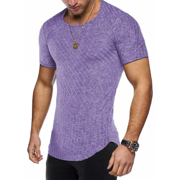 Fierbinte de Vânzare de Moda pentru Bărbați T-Shirt de Vara Tricouri Barbati Haine cu Maneci Scurte Casual, O Gât bumbac Tricou Fitness Sportwear 8 culori