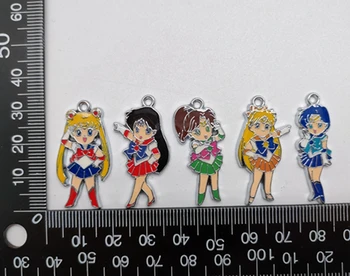 10 Buc Desene animate Sailor Moon Farmecele Metalice DIY Bijuterii Pandantive Cadouri H-28