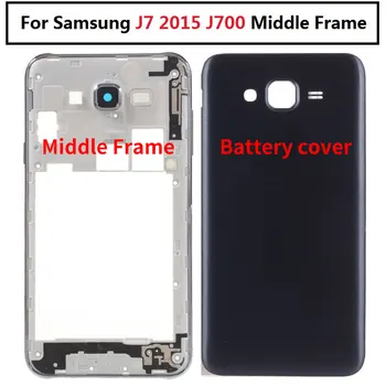 10buc Pentru Samsung Galaxy J5 J7 J700 J700F J500 J500F Sm-j700f Carcasa corp Mijloc + Capac Baterie Spate Usa din Spate cu partea