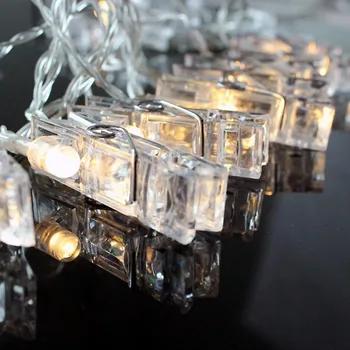 Acasă Decorative LED Lumini Șir Foto Clip Baterie de Anul Nou Coroană de Crăciun de Decorare Lampa