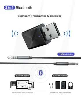 Audio Muzica Transmițător Receptor 3.5 mm AUX Stereo Wireless Adaptor Pentru Masina Muzica Transmițător Pentru TV