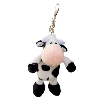 Noi 13cm Pic de Vacă, Animal de Pluș Jucării de Pluș , Cheie Lanț de Pluș Mini Bovine Păpuși , Copil Jucării de Pluș