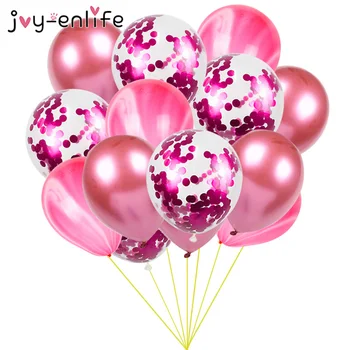 15 buc 12 țoli Confetti Balon cu Agat Baloane Metalice Latex Ballon Petrecere de Aniversare pentru Copii Decor de Nunta Petrecere Decor Consumabile