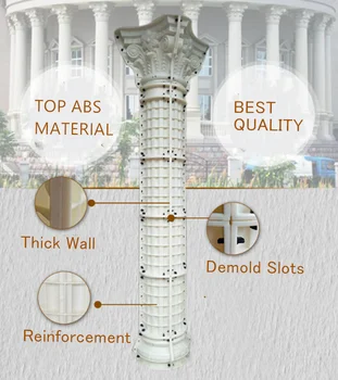 22cm (8.66 în Diametru interior) de Bună Calitate Plastic ABS GRC Gips Decor Acasă Ciment Roman Pilon Simplu &Las Slots Mucegai