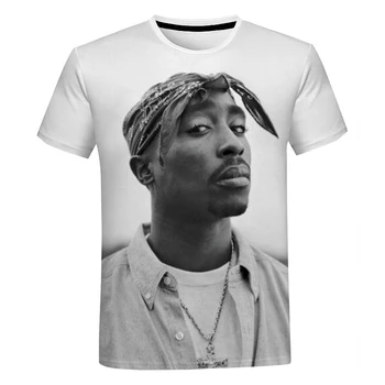2Pac & Nipsey Hussle 3D Print T Camasa Barbati Femei de Moda de Vara Casual T-shirt Rapper Tupac Streetwear Hip Hop-ul T Shirt Tee Topuri