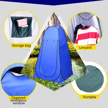 Pop-up în aer liber Camping Cort Duș Mobil Simplu Toaletă Dressing Cort Impermeabil Unică mai Puternică Rezistență la UV Cort Confortabil
