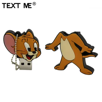 TEXT MINE de desene animate drăguț pisică și mouse-ul stil usb flash drive usb 2.0 4GB 8GB 16GB 32GB 64GB pendrive cadou de U disc