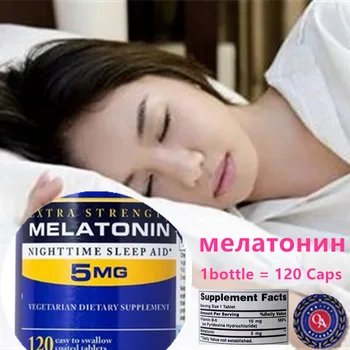 Eliberarea rapidă Melatonina 5 mg 120 Conta Somn de Noapte de Asistență, transport gratuit