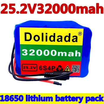 6s4p 24V 32Ah 18650 Baterie Litiu-Ion Baterie 25.2 V 32000mAh Biciclete, Motorete Instrumente de Putere Baterie cu BMS