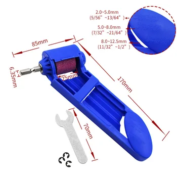Burghiu Ascuțitoare 2-12.5 mm Portabil Corundum Roata Alimentat Instrument pentru Burghiu de Lustruire Grinder Wheel Burghiu Ascuțitoare