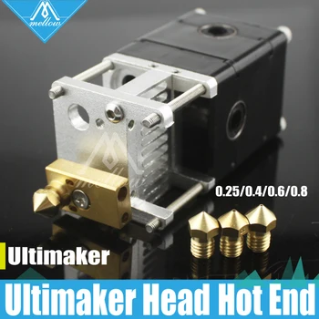 Imprimanta 3D Heaterblock Ultimaker 2 + UM2 singur Cap Extruder Olsson bloc kit Duze 0.25/0.4/0.6/0.8 mm HotEnd pentru 1.75/3mm