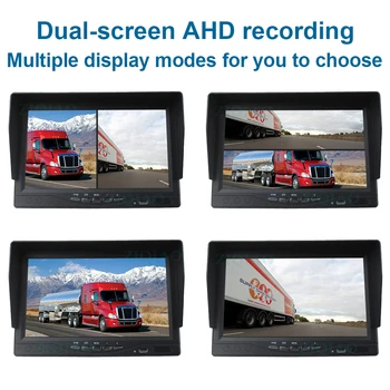 ZIQIAO 7 Inch Camion Autobuz DVR Sistem de monitorizare SD 2 Split Screen Camera AHD Reverse Video Recorder Monitor A738
