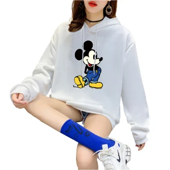Disney Mickey Mouse femeie toamna și iarna pulover hanorac casual barbati si femei cupluri de moda desene animate Streetwear haine