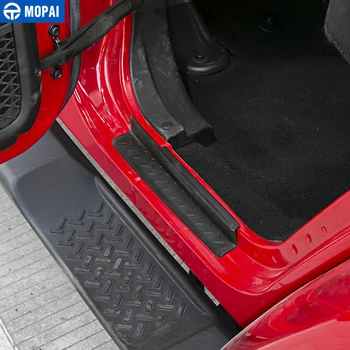 MOPAI ABS Masina Decoratiuni Interioare Usi cu Prag de Uzură Placa Protector Pedala de bun venit Pentru Jeep Wrangler JK 2007-2016 Styling Auto