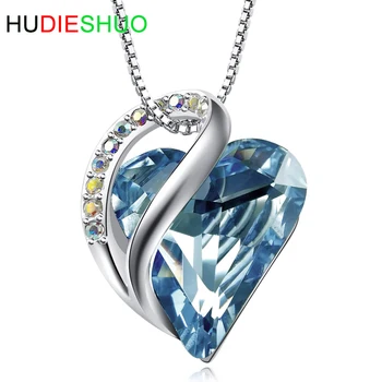 Colier 2020 noile bijuterii femei în formă de inimă, dragoste Austriac de cristal colier pandantiv