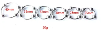 Metalice din oțel inoxidabil, inel penis cu 4 margele de blocare fin inel de mișcare inel de penis de sex masculin cu ejaculare întârziată prezervativ sex masculin jucărie