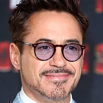 Robert Downey ochelari de Soare de Acetat Retro clasic rotund Ochelari de Soare unisex Moda de Vara Ochelari de Epocă Roșu galben albastru violet