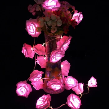 GRN-INTERMITENT led lumini șir 2m/3m/4m/5m/10m rose forma de flori colorate în interiorul lumină pentru o petrecere de nunta de decorare