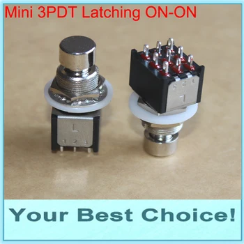 5pcs/Lot Mini 3PDT Blocare PE/de PE Calc Pedala de Picior Comutator True Bypass