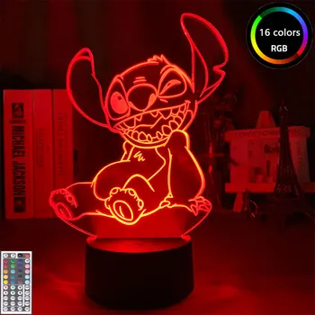 Disney Stitch LED Lumina de Noapte de Desene animate Anime Lumina de Noapte LED-uri USB 3D Lampa de Masa pentru Copii Dormitor pentru Copii Ziua de nastere Cadou de Crăciun