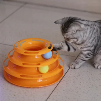 Interactive Amuzante Jucarii Pentru Animale De Companie Pisica Nebun Minge Disc De Distracții Placa De Joaca Disc Trilaminar Placă Turnantă Cat Mingea Jucărie