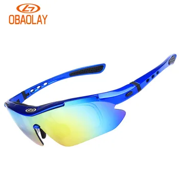 OBAOLAY Polarizate UV400 ochelari de Soare Ciclism Biciclete Biciclete Ochelari Ochelari de cal de Echitatie Sporturi în aer liber, Pescuit 5 Lentile Ochelari