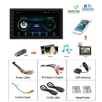 Podofo Android 9.1 2 Din radio Auto Multimedia GPS Player 2DIN 2.5 D Universal Pentru Volkswagen, Nissan, Hyundai, Kia, toyota LADA Ford