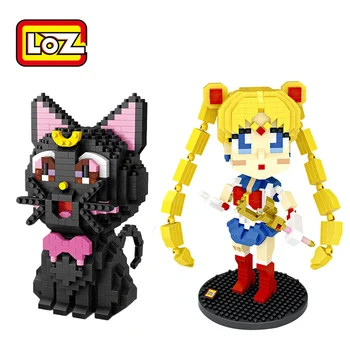LOZ Blocuri de Diamant Sailor Moon Luna Blocuri pisica neagra Cărămizi Figura LOZ Blocuri Set Jucărie 9210 9794