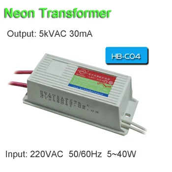 Neon Transformator Electronic HBC04 Intrare 220V Ieșire 5KV 30mA 40W Sarcina de 4 Metri Semn de Neon de Alimentare de Putere Redresor transport Gratuit