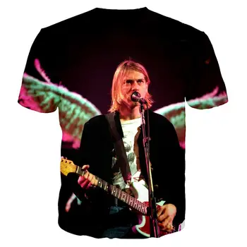 Nirvana 3D de imprimare de vară pentru bărbați T-shirt Hip-hop Rock T-shirt camiseta hombre barbati casual respirabil Harajuku bărbați T-shirt