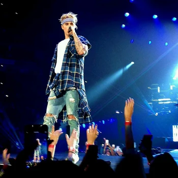 Bieber Largi Scoțiană în Carouri pantaloni Scurți, Fuste Barbati Neregulate Hemline Hip Hop Fusta Tartan Urban Streetwear Dans Fuste pentru bărbați