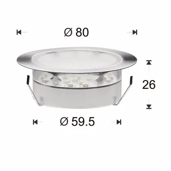 QACA CONDUS Punte Lampa 2.5 W IP67 rezistent la apa Încastrat Lumini Interioare kituri de Grădină Scări Calea Decor în aer liber, 10buc/set B107-10
