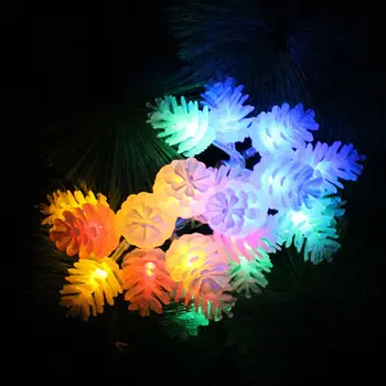 2.2 M 20 Led-uri Șir de lumini Colorate Con de Pin pom de Crăciun decorare vacanță de iluminat interior exterior Lumini de Basm