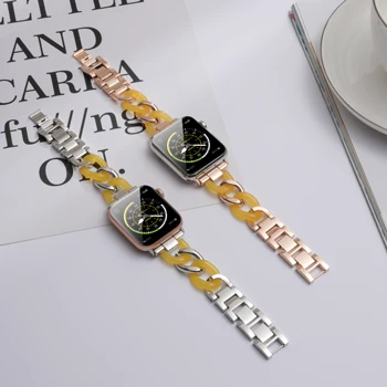 Pentru Apple watch band 6 5 4 3 2 1 44mm 40mm 42mm 38mm metalice din oțel inoxidabil denim curea Iwatch serie de accesorii Brățară