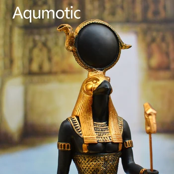Aqumotic Isis Auset Zeul Razboiului Horus Statuie Decor Memorial Mitologia Egipteană 1 buc Vultur Sarpe Sceptrul Decoratiuni