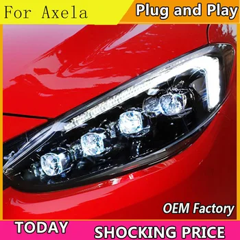 Styling auto Pentru Mazda 3 Axela-2016 condus masina lumini Angel eyes Full LED lumini de Ceata LED Lumini de Zi