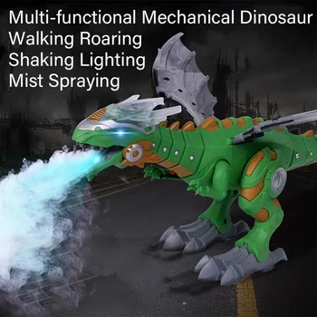 Jucărie Electric De Mari Dimensiuni De Mers Pe Jos De Pulverizare Dinozaur Robot Cu Sunet De Lumină Dinozauri Mecanice Model De Jucării Pentru Copii Pentru Copii