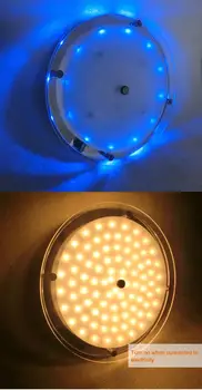 8.5/ 5/ 3.5 inci Lampă cu LED-uri 12V DC LED-uri Circulare Acoperiș de Cristal Albastru atmosferă de Lumină Plafon Caravana/RULOTA/Masina/Rulota/Marine