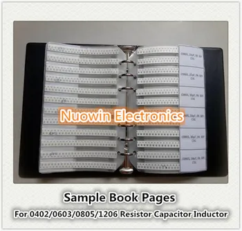 Rezistor Condensator Inductor Gol Componente SMD Gol Eșantion de Carte Pentru 0402/0603/0805/1206 Componente Electronice